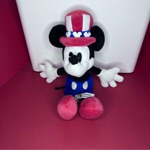 Disney Park Uncle Sam Mickey Mouse Patriotic Plush 11”